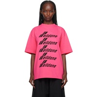 웰던 We11done Pink Printed T-Shirt 232327F110048