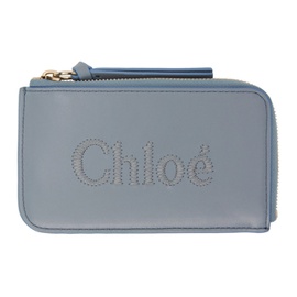 Chloe Blue Small Sense Card Holder 232338F037006