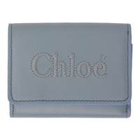 Chloe Blue Small Sense Wallet 232338F040003
