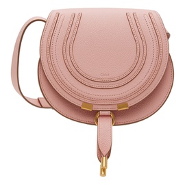 Chloe Pink Small Marcie Saddle Bag 232338F048087