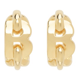 발렌시아가 Balenciaga Gold B Chain Hoop Earrings 232342F022010