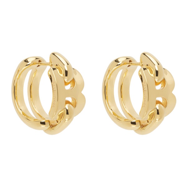 발렌시아가 발렌시아가 Balenciaga Gold B Chain Hoop Earrings 232342F022010
