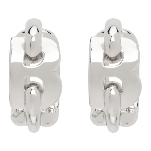 발렌시아가 발렌시아가 Balenciaga Silver B Chain Hoop Earrings 232342F022011