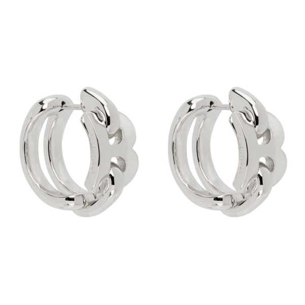 발렌시아가 발렌시아가 Balenciaga Silver B Chain Hoop Earrings 232342F022011
