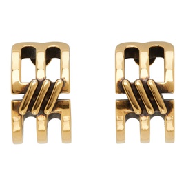 발렌시아가 Balenciaga Gold BB Icon Hoop Earrings 232342F022018
