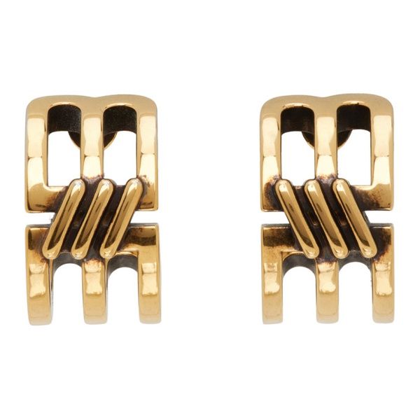 발렌시아가 발렌시아가 Balenciaga Gold BB Icon Hoop Earrings 232342F022018