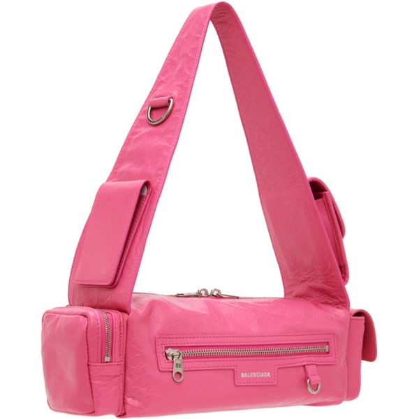발렌시아가 발렌시아가 Balenciaga Pink XS Superbusy Sling Bag 232342F048093
