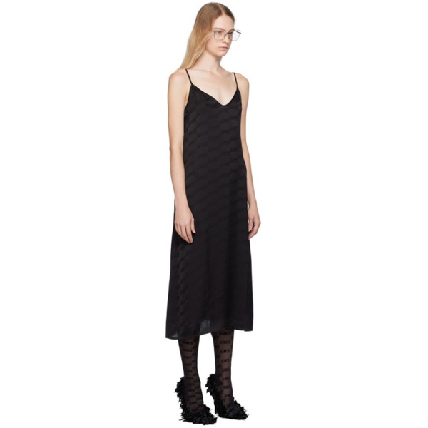 발렌시아가 발렌시아가 Balenciaga Black Monogram Midi Dress 232342F054001