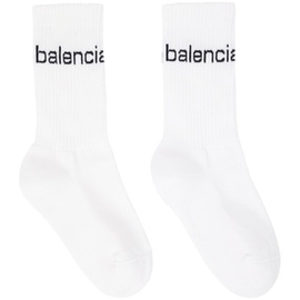 발렌시아가 Balenciaga White Bal.Com Socks 232342F076007