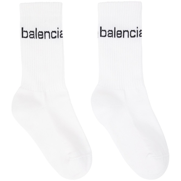 발렌시아가 발렌시아가 Balenciaga White Bal.Com Socks 232342F076007