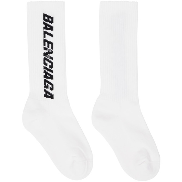 발렌시아가 발렌시아가 Balenciaga White Racer Socks 232342F076009