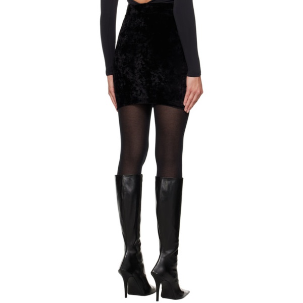 발렌시아가 발렌시아가 Balenciaga Black Drawstring Miniskirt 232342F090000