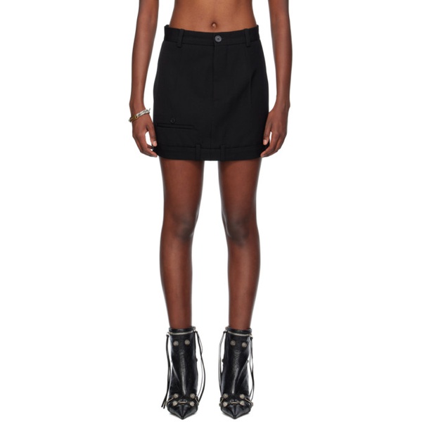 발렌시아가 발렌시아가 Balenciaga Black Deconstructed Miniskirt 232342F090002