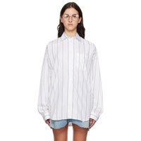 발렌시아가 Balenciaga White Striped Shirt 232342F109000