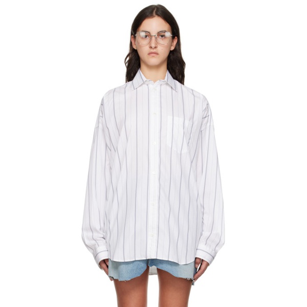 발렌시아가 발렌시아가 Balenciaga White Striped Shirt 232342F109000