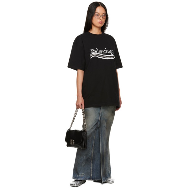 발렌시아가 발렌시아가 Balenciaga Black Printed T-Shirt 232342F110019
