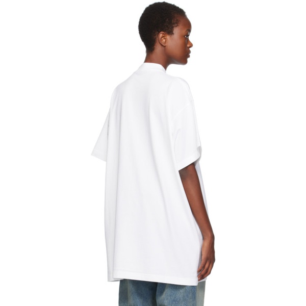 발렌시아가 발렌시아가 Balenciaga White Back Flip T-Shirt 232342F110020