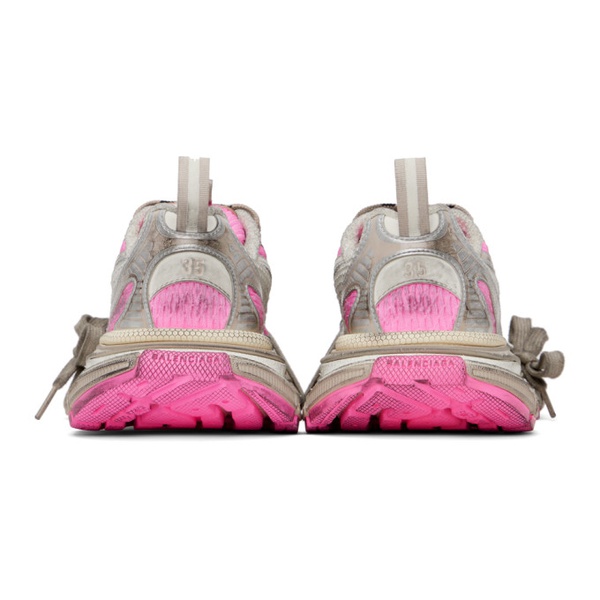 발렌시아가 발렌시아가 Balenciaga White & Pink 3XL Sneakers 232342F128010