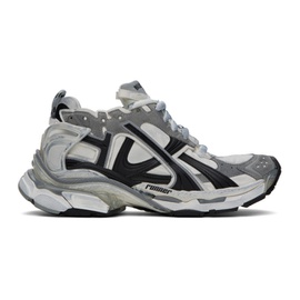 발렌시아가 Balenciaga Gray & White Runner Sneakers 232342F128032