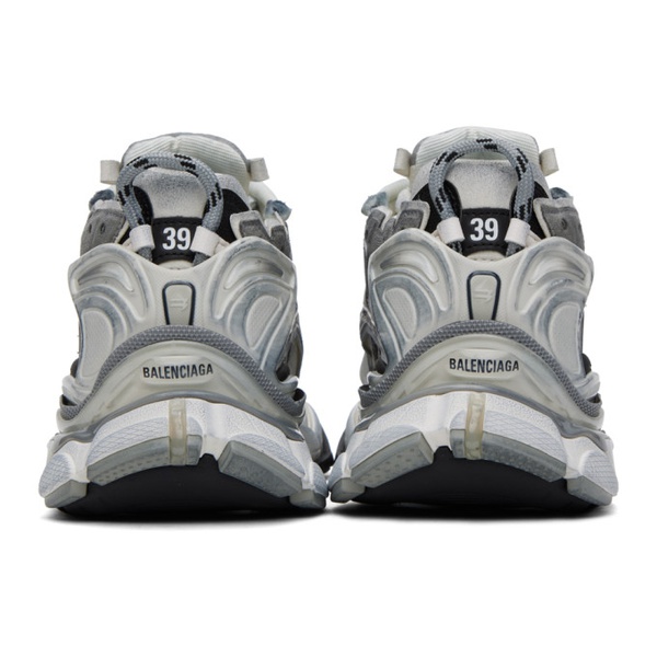 발렌시아가 발렌시아가 Balenciaga Gray & White Runner Sneakers 232342F128032