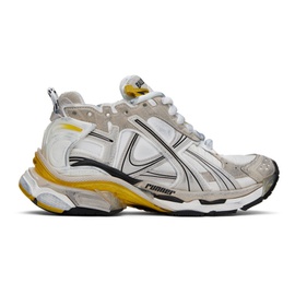 발렌시아가 Balenciaga White & Yellow Runner Sneakers 232342F128033