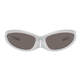 발렌시아가 Balenciaga Silver Skin Cat Sunglasses 232342M134008