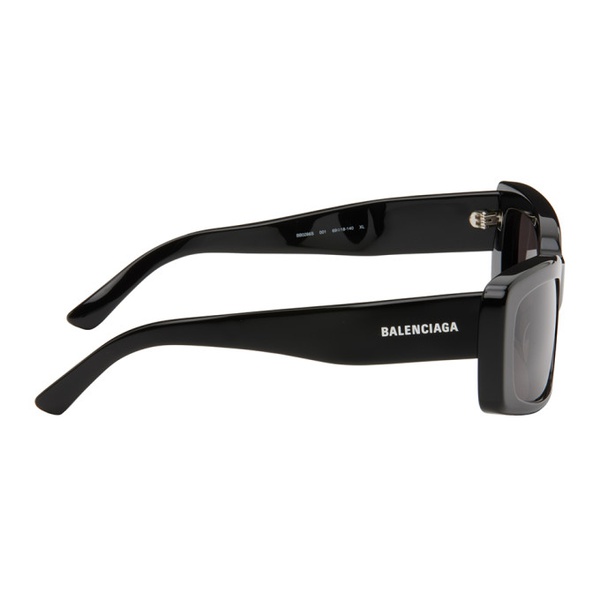 발렌시아가 발렌시아가 Balenciaga Black Oversize Rectangle Sunglasses 232342M134097