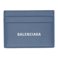 발렌시아가 Balenciaga Blue Printed Card Holder 232342M163001