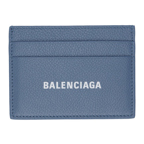 발렌시아가 발렌시아가 Balenciaga Blue Printed Card Holder 232342M163001