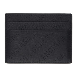 발렌시아가 Balenciaga Black Perforated Card Holder 232342M163003