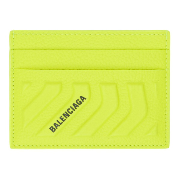 발렌시아가 발렌시아가 Balenciaga Yellow Embossed Card Holder 232342M163010