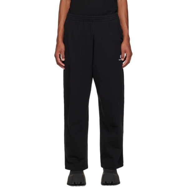 발렌시아가 발렌시아가 Balenciaga Black Embroidered Sweatpants 232342M190005