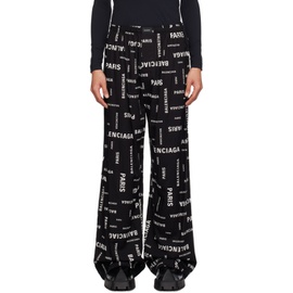 발렌시아가 Balenciaga Black Scribble Pyjama Pants 232342M191004