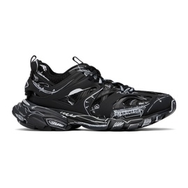 발렌시아가 Balenciaga Black & White Track Sneakers 232342M237000