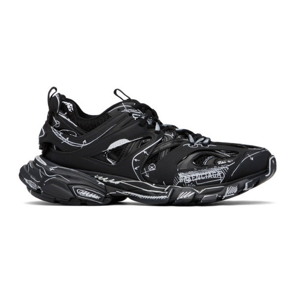 발렌시아가 발렌시아가 Balenciaga Black & White Track Sneakers 232342M237000