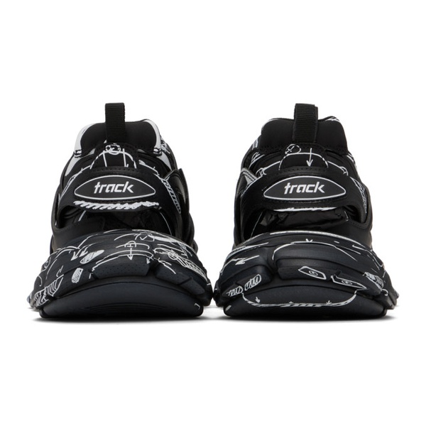 발렌시아가 발렌시아가 Balenciaga Black & White Track Sneakers 232342M237000
