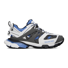 발렌시아가 Balenciaga White & Blue Track Sneakers 232342M237035
