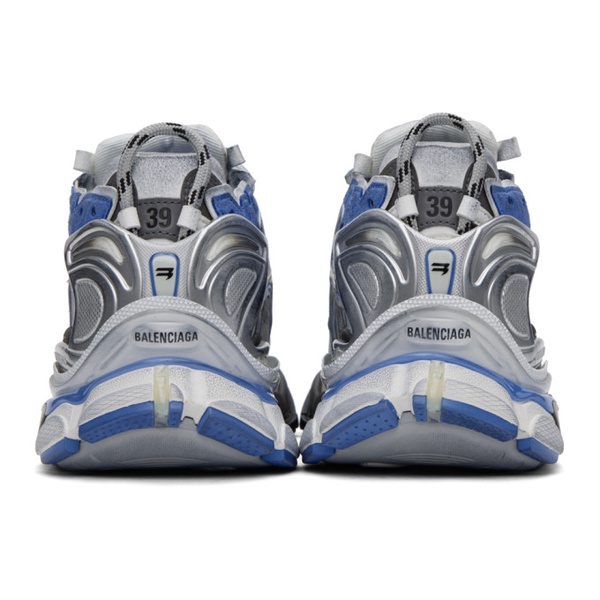 발렌시아가 발렌시아가 Balenciaga Blue & Gray Runner Sneakers 232342M237039