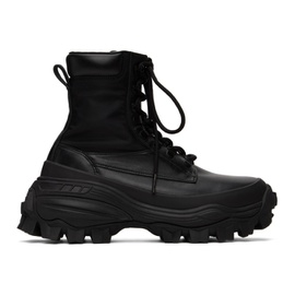 준지 Juun.J Black Lace-Up Boots 232343F127000