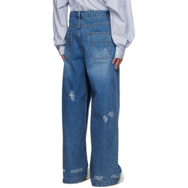  준지 Juun.J Blue Distressed Jeans 232343M186001