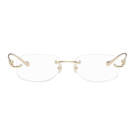 Cartier Gold Oval Glasses 232346M133014