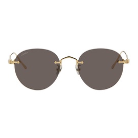 Cartier Gold Round Sunglasses 232346M134000
