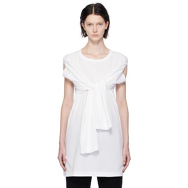 Comme des Garcons Homme Plus White Cutout Long Sleeve T-Shirt 232347F110002