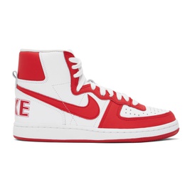 Comme des Garcons Homme Plus Red & White Nike 에디트 Edition Terminator High Sneakers 232347F127002