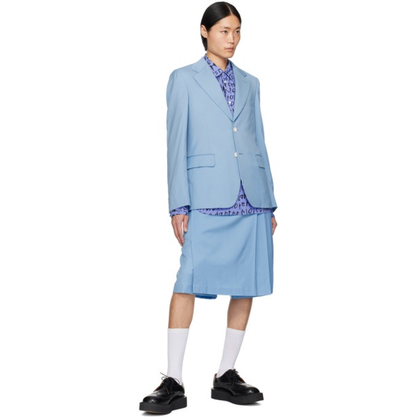  Comme des Garcons Homme Plus Blue Wrapped Shorts 232347M193010
