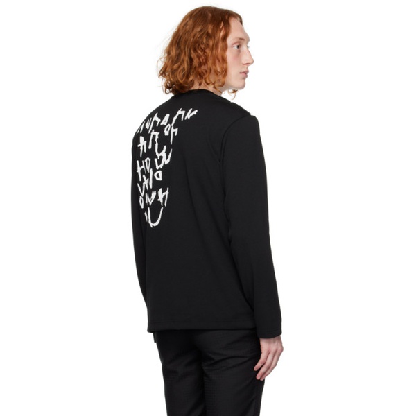  Comme des Garcons Homme Plus Black Printed Long Sleeve T-Shirt 232347M213007