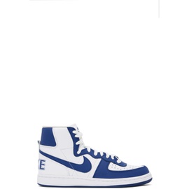 Comme des Garcons Homme Plus Blue & White Nike 에디트 Edition Terminator High Sneakers 232347M236001