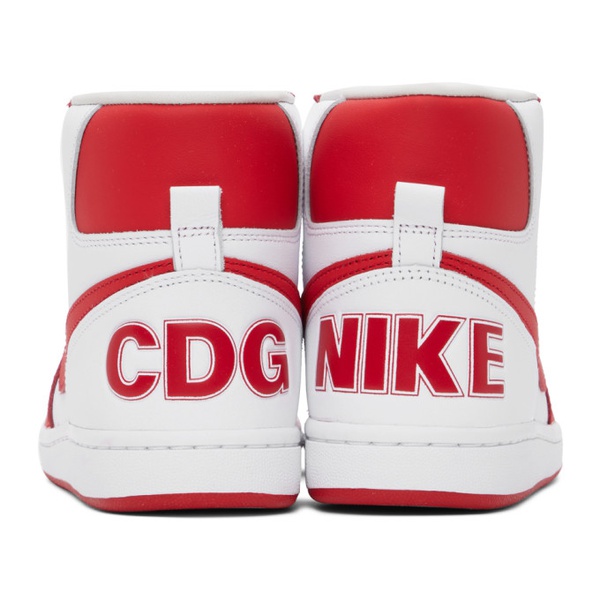 나이키 Comme des Garcons Homme Plus Red & White Nike 에디트 Edition Terminator High Sneakers 232347M236002