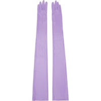 드리스 반 노튼 Dries Van Noten Purple Shiny Gloves 232358F012001