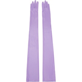 드리스 반 노튼 Dries Van Noten Purple Shiny Gloves 232358F012001